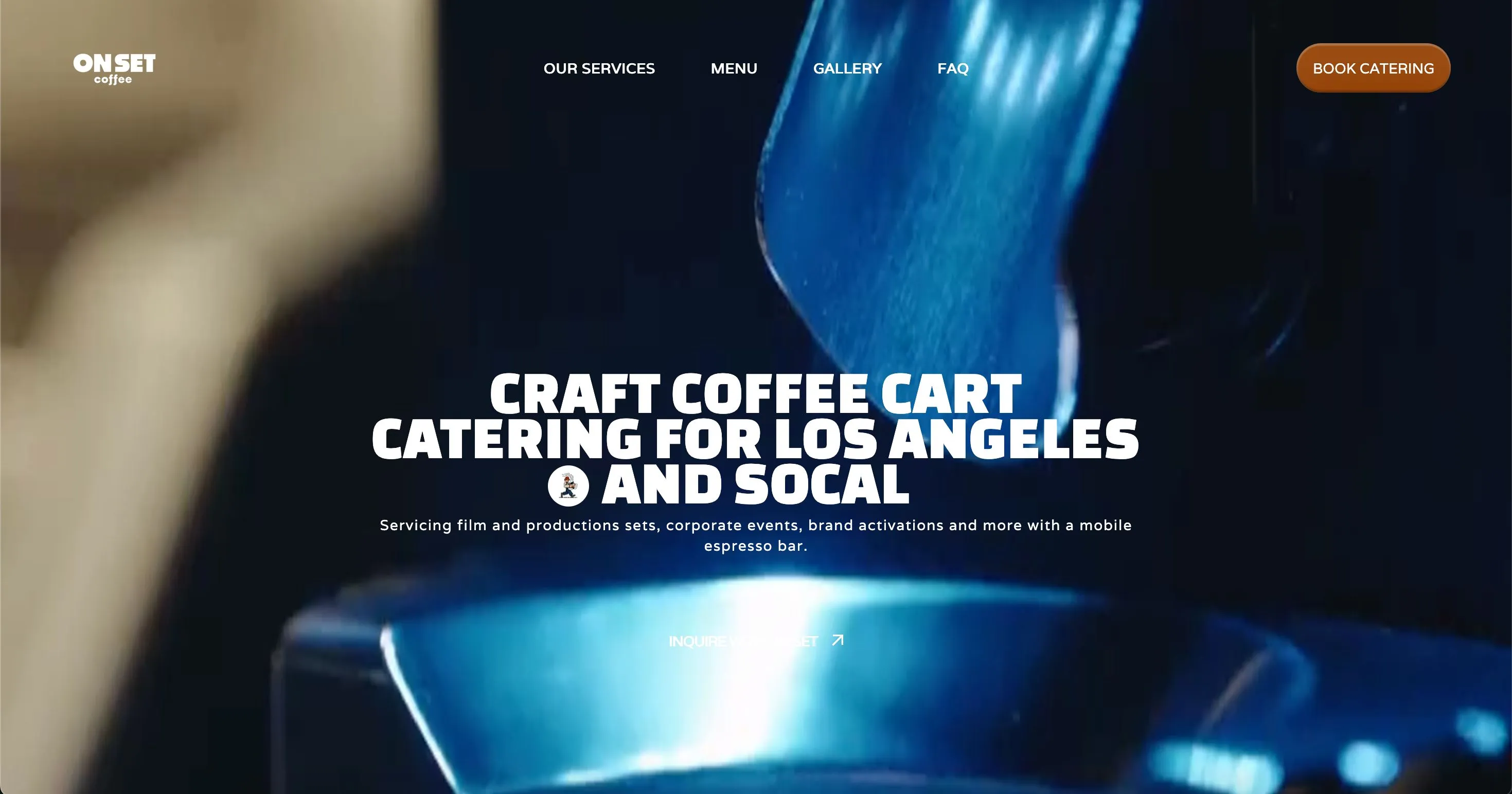 On Set Coffee — craft coffee cart catering, Los Angeles